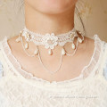 MYLOVE white lace choker necklace with pearl MLJL70